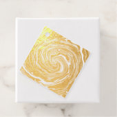 Gold Swirls Folie van en naar Bedankjes Labels (Met doos)