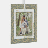 Gold Swirls-foto Glas Ornament (Voorkant Rechts)