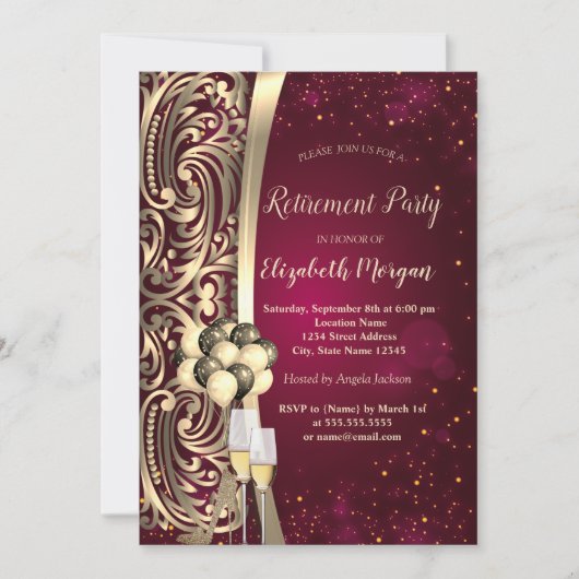 Gold Swirls Glas, hoge-heelverhoging Kaart (Voorkant)