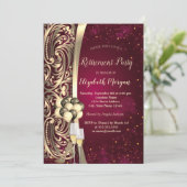 Gold Swirls Glas, hoge-heelverhoging Kaart (Staand voorkant)