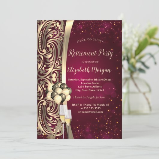 Gold Swirls Glas, hoge-heelverhoging Kaart (Staand voorkant)