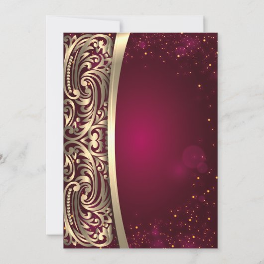 Gold Swirls Glas, hoge-heelverhoging Kaart (Achterkant)