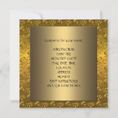 Gold Swirls Gold All Occasion Party Sjabloon Kaart (Achterkant)
