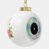 Gold Swirls Holographic 50th Wedding Jubileum Keramische Bal Ornament (Links)