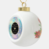 Gold Swirls Holographic 50th Wedding Jubileum Keramische Bal Ornament (Rechts)