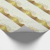 Gold Swirls & Ivory Cadeaupapier (Hoek)