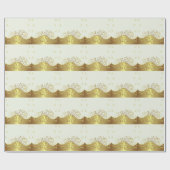 Gold Swirls & Ivory Cadeaupapier (Vlak)