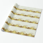 Gold Swirls & Ivory Cadeaupapier (Uitgerold)