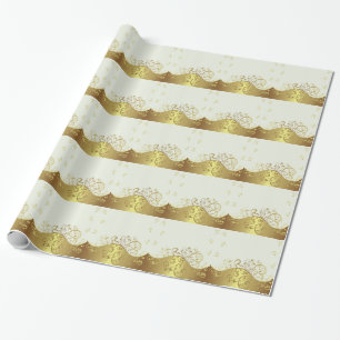 Gold Swirls & Ivory Cadeaupapier
