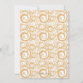 Gold Swirls-kerstfoto Kaart (Achterkant)