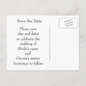 Gold Swirls Opslaan van de datum Briefkaart (Achterkant)