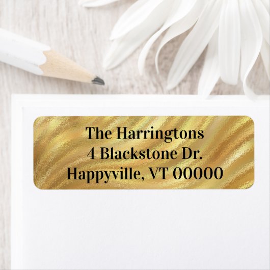 Gold Swirls Return Address Labels (Insitu)