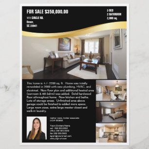 Gold Swoosh Realtor Flyer
