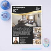 Gold Swoosh Realtor Flyer (Enkel)