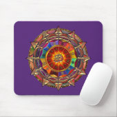 Gold Symbolic Sun Mandala Muismat (Met muis)