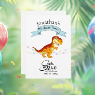 Gold T Rex, Happy Birthday Boy Kaart