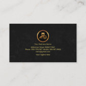 Gold Tab Black Marble Grunge Chauffeur-driver Visitekaartje (Achterkant)