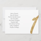 Gold-tabel 1-tabelnummer Weddenschap-kaart Bedankkaart (Voorkant)