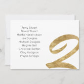 Gold-tabel 2-tabelnummer Weddenschap-kaart Bedankkaart (Voorkant)