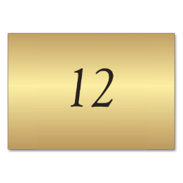 Gold Table Number Tabel Kaarten