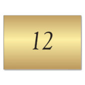 Gold Table Number Tabel Kaarten (Achterkant)