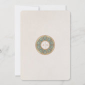 Gold Table Numbers  Art Nouveau Wedding Kaart (Achterkant)