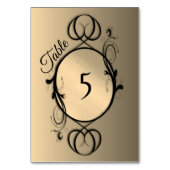 Gold Table Numbers Kaart (Voorkant)