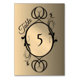 Gold Table Numbers Kaart