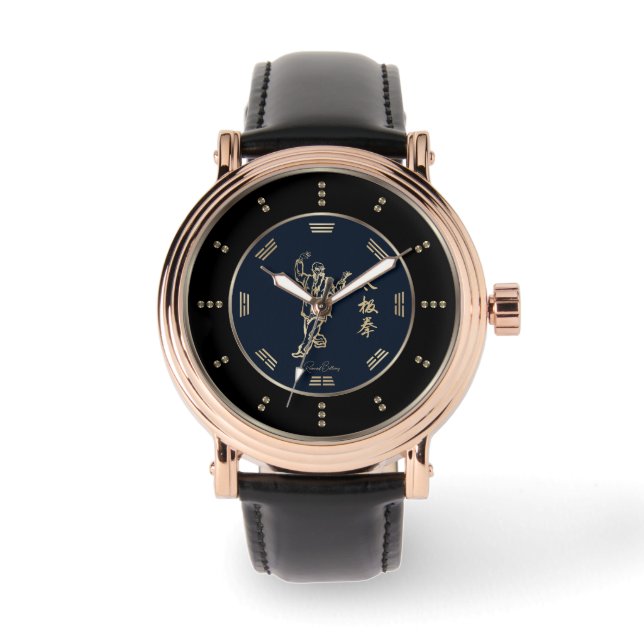 Gold Tai Chi Chuan Luxe Horloge (Voorkant)
