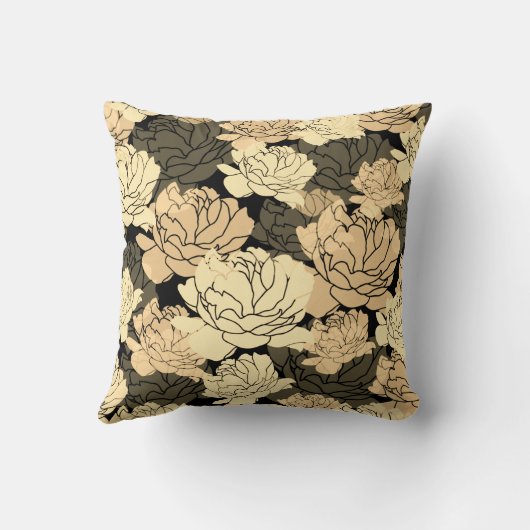 Gold, tan en beige 50e verjaardag kussen (Achterkant)