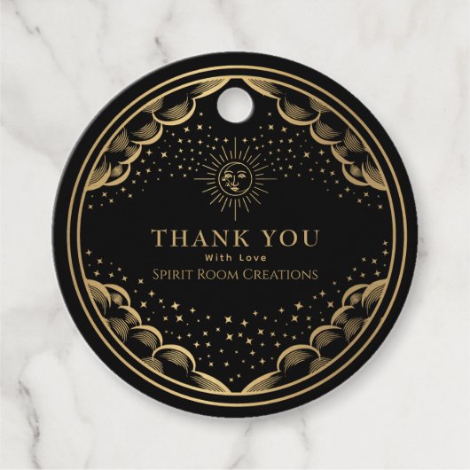 Gold Tarot Hartelijk dank voor kleine bedrijven Bedankjes Labels (Voorkant)