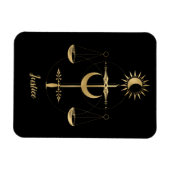 Gold Tarot Justice Symbol Magneet (Horizontaal)