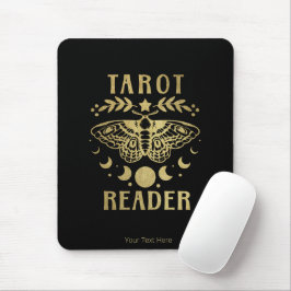 Gold Tarot Reader Moon Phase Moth Stars Muismat