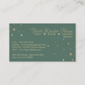 Gold Tarot Reader Stars Moon Sun Celestial Visitekaartje (Achterkant)
