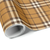 Gold Tartan Wrapping Paper Cadeaupapier (Rol Hoek)