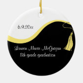Gold Tassel Afstuderen Keepomwille Ornament (Achterkant)