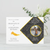 Gold Tassel Class of 2023 Photo Script Afstuderen Kaart (Staand voorkant)
