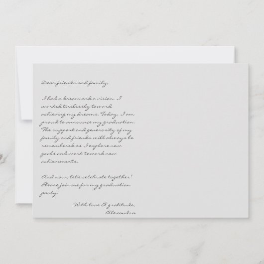 Gold Tassel Class of 2023 Photo Script Afstuderen Kaart (Achterkant)