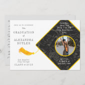 Gold Tassel Class of 2023 Photo Script Afstuderen Kaart (Voorkant / Achterkant)