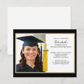 Gold Tassel foto afstuderen Party uitnodiging 2012 (Voorkant / Achterkant)