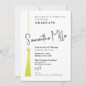 Gold Tassel Modern Minimalist Photo Afstuderen Kaart (Voorkant)