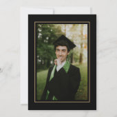 Gold Tassel Party Afstuderen Uitnodigingsfotokaart Save The Date (Achterkant)