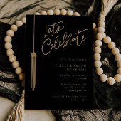 Gold Tassel Party Afstuderen Uitnodigingsfotokaart Save The Date