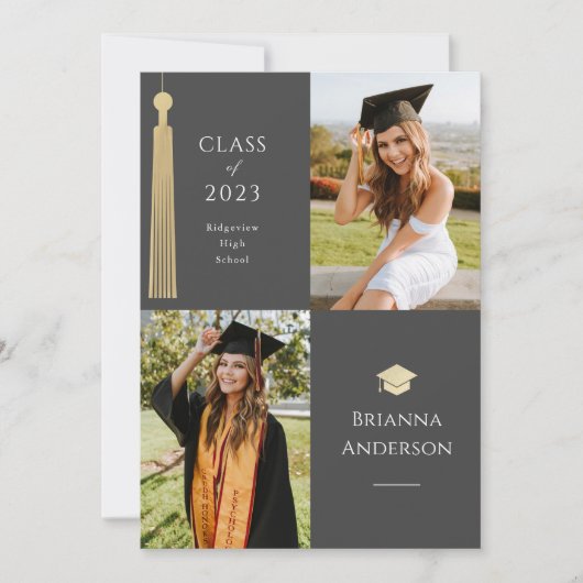 Gold Tassel & Pet 2 Aankondiging van Afstuderen fo (Voorkant)