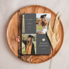 Gold Tassel & Pet 2 Aankondiging van Afstuderen fo