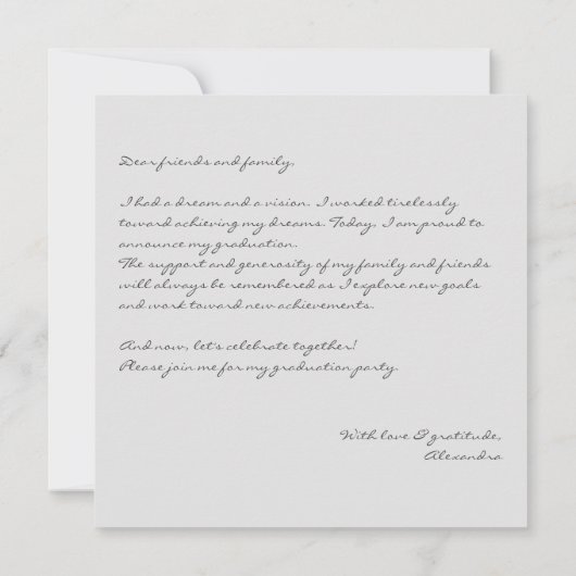 Gold Tassel Photo Script Class of 23 Afstuderen Kaart (Achterkant)