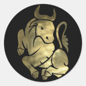 Gold Taurus Bull Stickers (Voorkant)