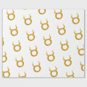 Gold Taurus Zodiac Astrology Sign Cadeaupapier (Vlak)