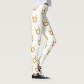 Gold Taurus Zodiac Astrology Sign Leggings (Rechts)