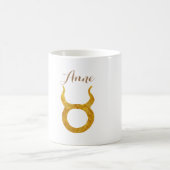 Gold Taurus Zodiadiek Astrology Sign Aangepaste na Koffiemok (Center)